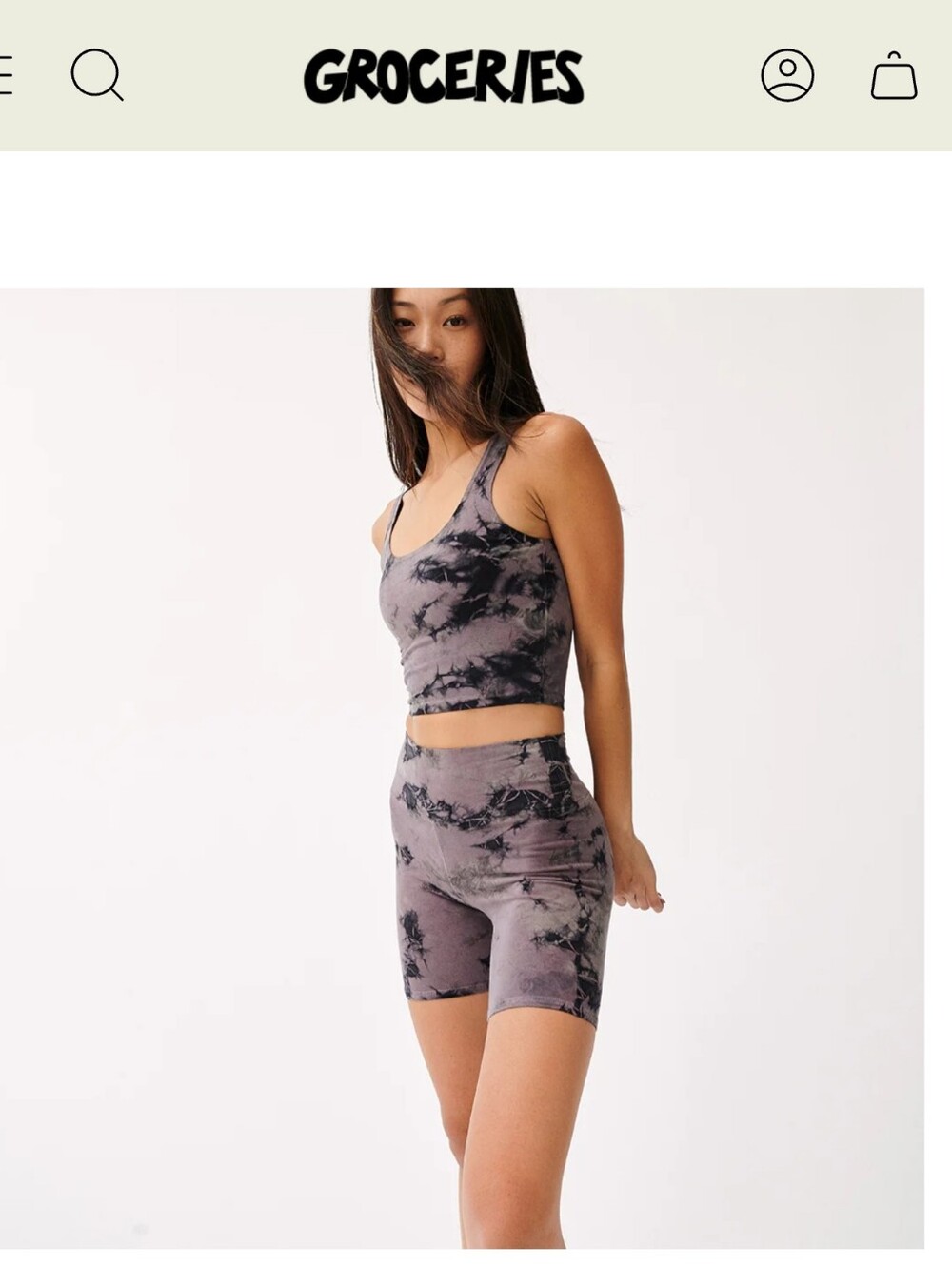 Groceries Apparel - Kazuko Biker Short Size: Small (Logwood Voodoo)